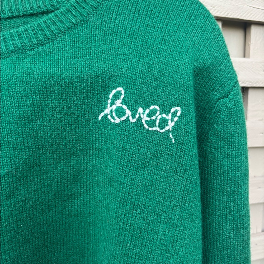 Kerri Rosenthal Emerald Green cashmere Crew Neck Sweater - Picture 7 of 8